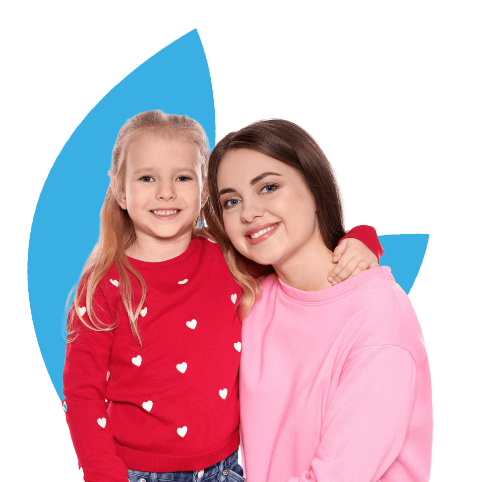 A Blue Jay ABA team member with a smiling child